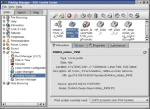 Abbildung 11: Der Printing Manager im Kontrollzentrum