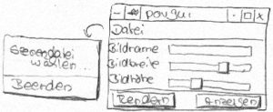 Abbildung 1: Erster Prototyp auf Papier