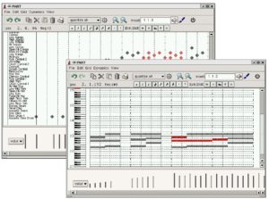 Abbildung 12: DrumEditor und PianoRollEditor bieten verschiedene Darstellungen einer Tonspur