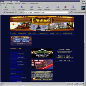 Abbildung 13: Auf der Internet-Seite der legendären Amiga-Spieleschmiede Cinemaware kann man nach einer Registrierung die Klassiker als Disk-Image herunterladen