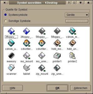 Abbildung 13: KDE 2 - Laufwerkssymbole