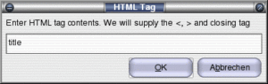 Abbildung 15: HTML-Tags-Verfassen leicht gemacht