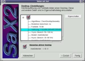 Abbildung 16: Monitor-Einstellungen auf einen Blick