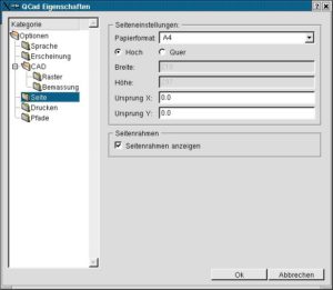 Abbildung 17: Programmoption Papierformat