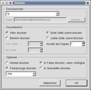 Abbildung 17: Der Druckdialog