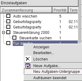 Abbildung 17: Untergruppen erleichtern die Übersicht