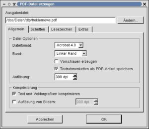 Abbildung 18: Eine PDF-Datei erzeugen