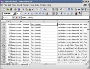 Abbildung 18: Sheet als Datenbank