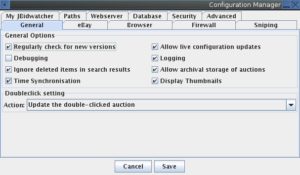 Abbildung 2: In der Konfiguration von JBitWatcher stellen Sie u. a. die Zeitsynchronisation mit dem Ebay-Server ein.