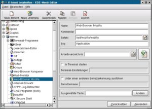 Abbildung 2: Mozilla ins K-Menü!