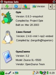 Abbildung 2: System-Informationen
