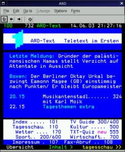 Abbildung 2: Dank Unicode können Videotext-Seiten direkt aus dem Browser mtt in andere Programme kopiert werden