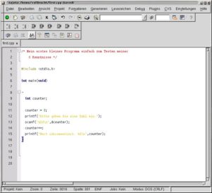 Abbildung 2: Anjuta bietet eine IDE, wie man sie sonst von Windows Programm gewohnt ist.