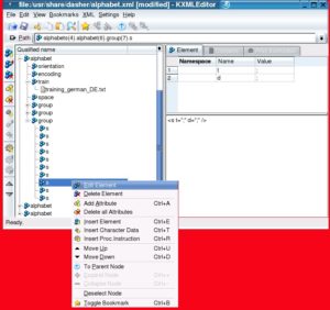 Abbildung 2: alphabet.xml anpassen