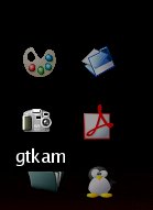 Abbildung 2: Idesk stellt Icons mit Transparenz-Effekten dar