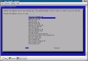 Abbildung 2: Die Server-Auswahl von apt-setup