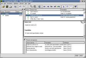 Abbildung 2: Das neue Lokalisierungstool Qt Linguist