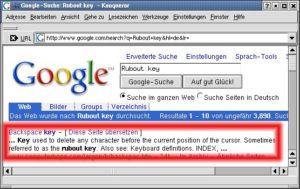 Abbildung 2: Rubout ist nur der Backspace-Key