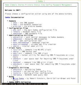 Abbildung 2: Die Einstiegsseite im Browser w3m