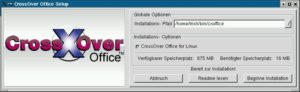 Abbildung 2: Wohin soll CrossOver und MS Office installiert werden?