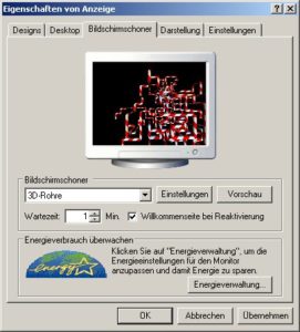 Abbildung 2: Wird der Bildschirmschoner inaktiv, gelangt der User zur Willkommenseite und muss sich neu anmelden