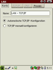 Abbildung 2: Die Verbindungseinstellungen für das WLAN