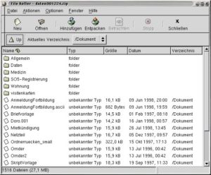 Abbildung 2: Für einen schnellen Blick in Archive eignet sich der File-Roller