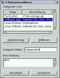 Abbildung 2: Ergonomisch kann man den Dialog zum Anlegen von Schlagwort-Kategorien nicht nennen