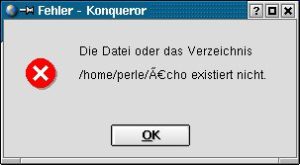 Abbildung 2: KDE 3.0.2 mag keine Dateien mit Umlauten kopieren