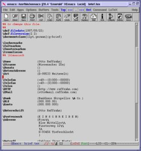 Abbildung 2: XEmacs mit AucTeX
