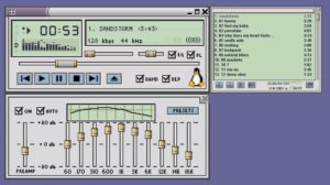 Abbildung 2: Der Winamp-Klon xmms samt Play-Liste und Equalizer
