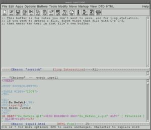 Abbildung 2: Ispell im XEmacs