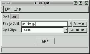 Abbildung 2: gfilesplit erspart Ihnen unter GNOME den manuellen Aufruf von split und cat