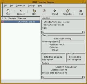 Abbildung 2: Die Bedienoberfläche von GTM ist hübsch; leider fehlen dem GNOME-Programm noch viele Funktionen