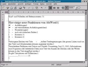 Abbildung 2: Neue Formatierungsoptionen