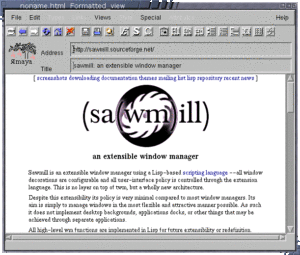 Abbildung 2: Der Webbrowser/-editor Amaya in einem weiteren Sawmill-Gewand