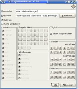Abbildung 2: Entfernen Sie Ihre Core-Dateien!