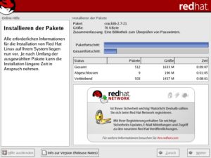 Abbildung 2: Das altbekannte Installationsprogramm von Red Hat Linux