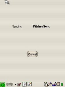 Abbildung 2: Die Verbindung zwischen KitchenSync und einem OPIE-PDA ist hergestellt