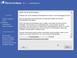 Abbildung 2: Wählen Sie die geeignete Sicherheitsstufe für Ihre Bedürfnisse