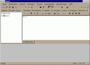 Abbildung 2: Der neue Star am KDE-HTML-Editor-Himmel jetzt auch in Deutsch