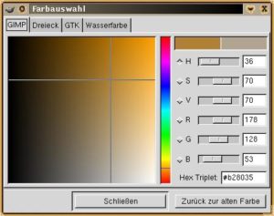 Abbildung 2: The Gimp: Farbauswahldialog