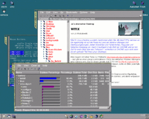 Abbildung 2: wmx mit dem KDE-Panel
