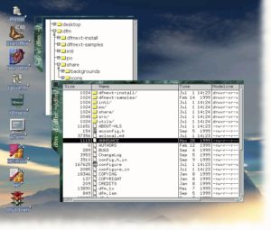 Abbildung 2: Dateimanager mit Desktop-Icons