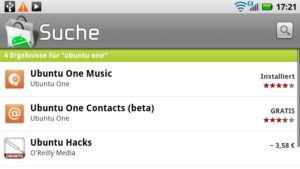Abbildung 2: Neben dem Ubuntu One Music gibt es mit Ubuntu One Contacts auch eine Android-App zur Synchronisation der Kontakte.