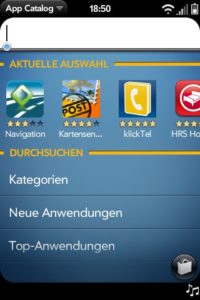 Abbildung 2: Das App-Angebot von WebOS bleibt stark hinter dem von Android oder iOS zurück.