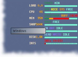 Abbildung 2: xosview unsichtbar für den Window-Manager
