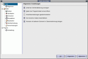 Abbildung 2a: Ordnung muss sein: Das Konfigurationsmenü ist sowohl bei KDE 2 …
