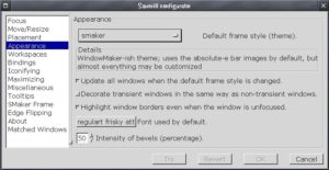Abbildung 3: sawmill-ui im Window-Maker-Look