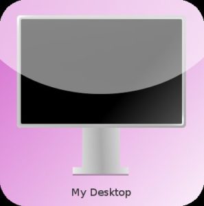 Abbildung 3: Ein Flachbildmonitor als Desktop-Icon: mit Gimp schnell erstellt.